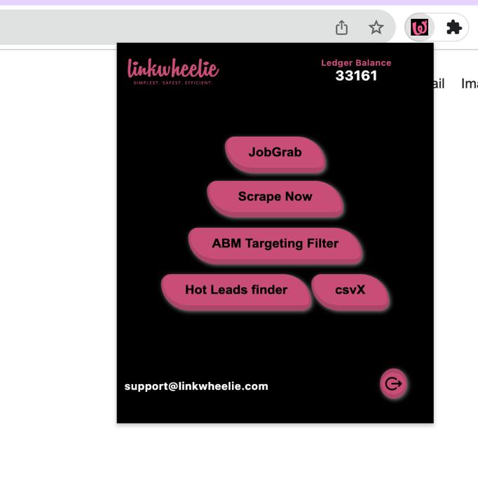 Linkwheelie lead extractor chrome extension