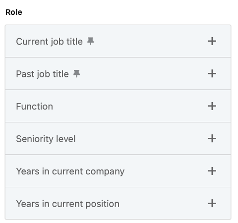 Heading Image of  Role Filter in LinkedIn