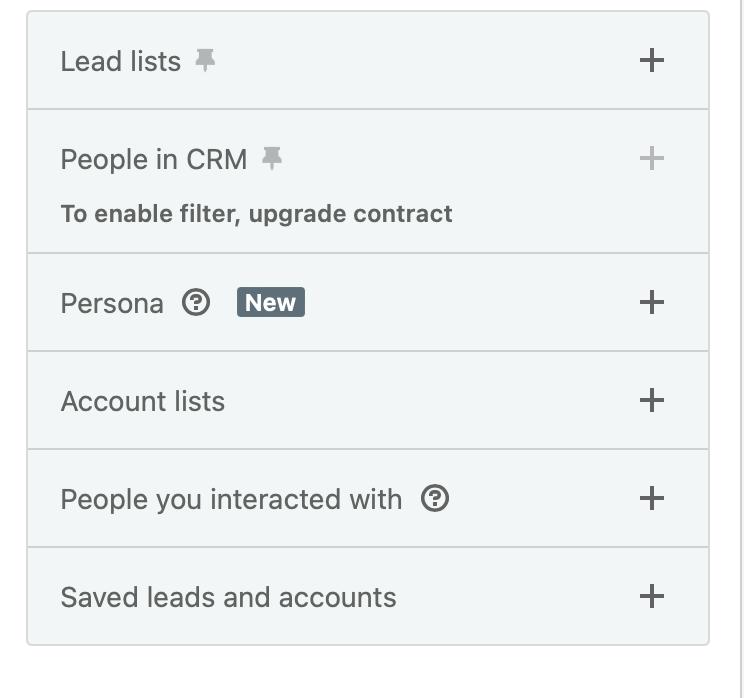 LinkedIn Sales Navigator Lead search page