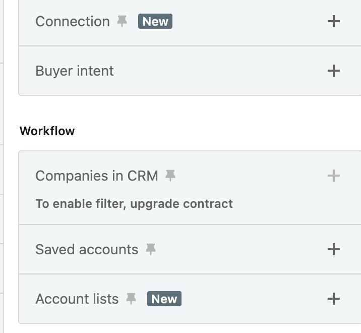 LinkedIn Sales Navigator Account search page